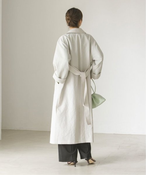 ライトフルクロススタンドカラーロングコート 
