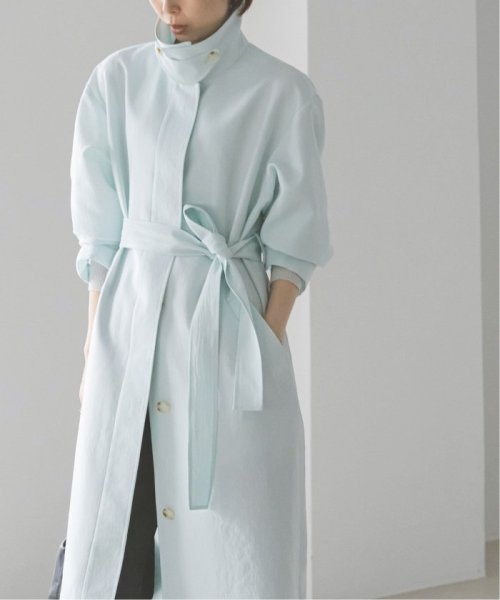 ライトフルクロススタンドカラーロングコート 