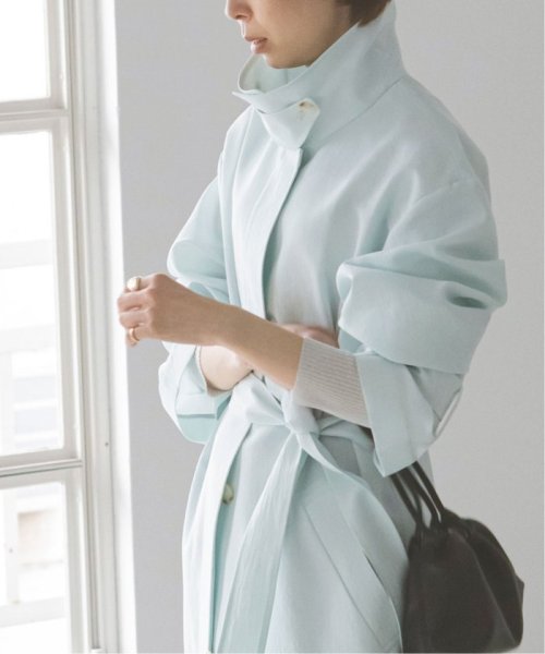 ライトフルクロススタンドカラーロングコート 