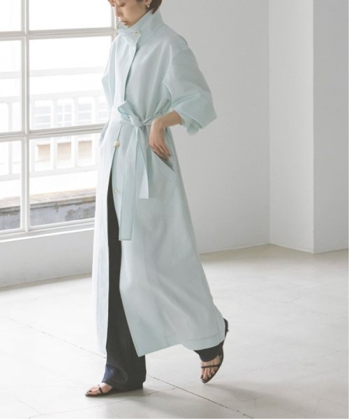 ライトフルクロススタンドカラーロングコート 