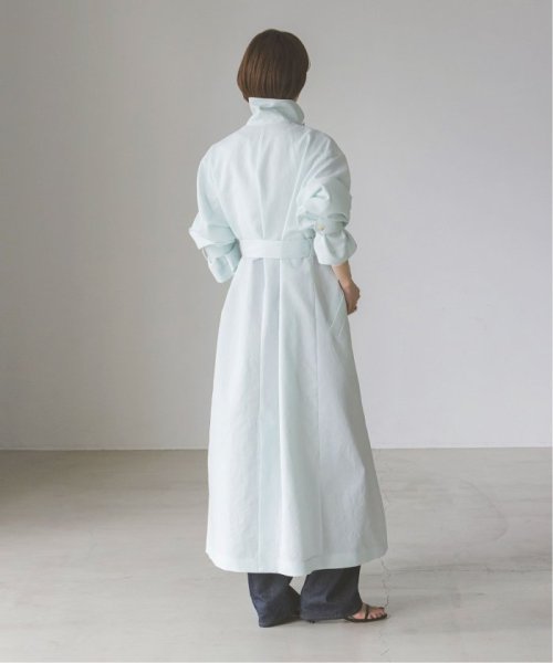 ライトフルクロススタンドカラーロングコート 