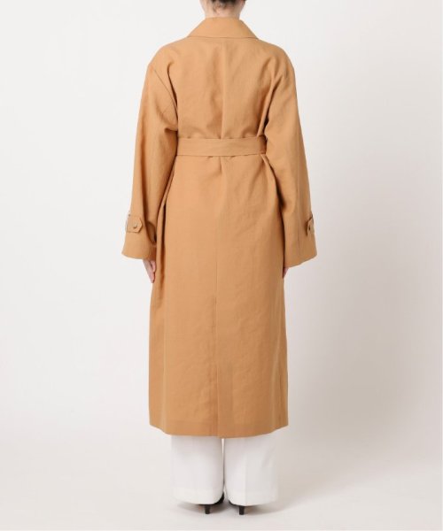 ライトフルクロススタンドカラーロングコート 