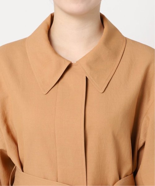 ライトフルクロススタンドカラーロングコート 