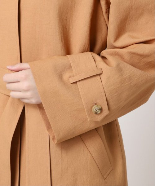 ライトフルクロススタンドカラーロングコート 