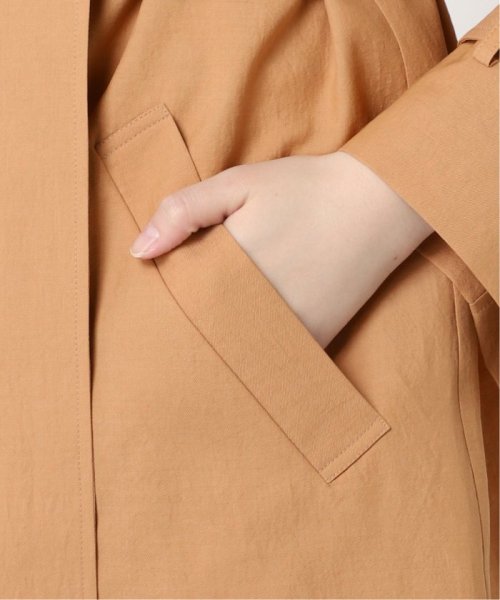 ライトフルクロススタンドカラーロングコート 