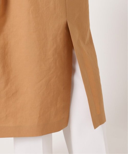 ライトフルクロススタンドカラーロングコート 