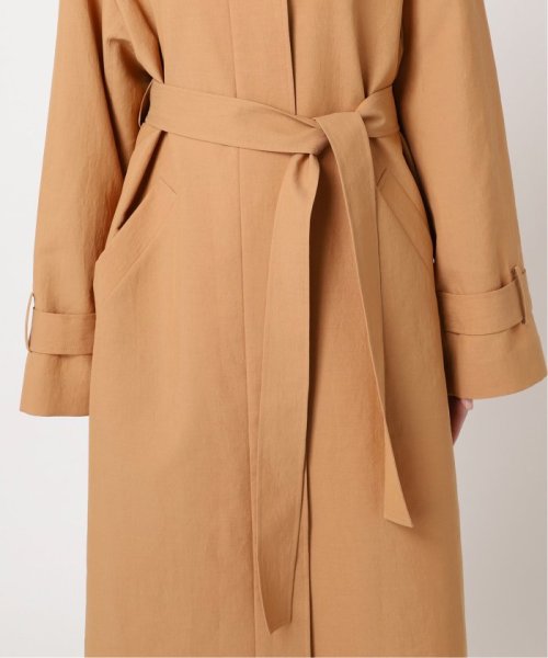 ライトフルクロススタンドカラーロングコート 