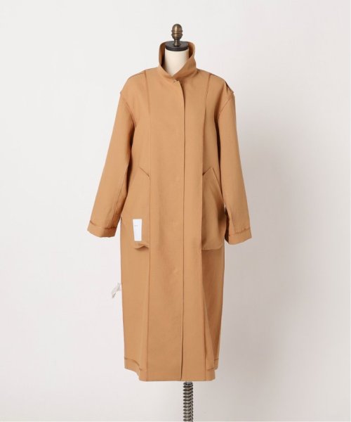 ライトフルクロススタンドカラーロングコート 