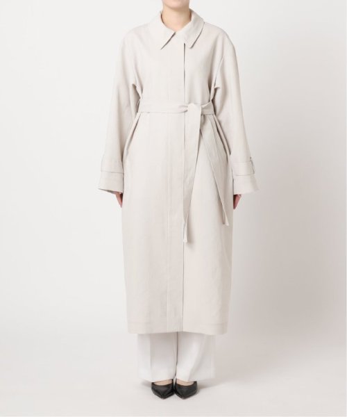 ライトフルクロススタンドカラーロングコート 