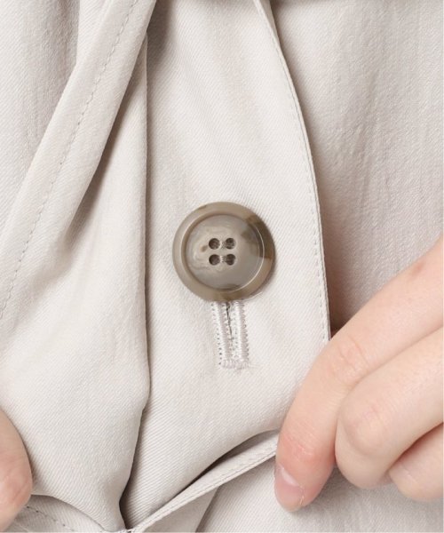 ライトフルクロススタンドカラーロングコート 