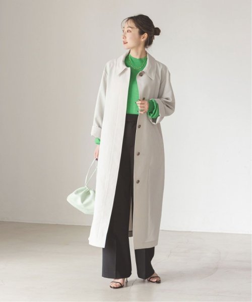 ライトフルクロススタンドカラーロングコート 