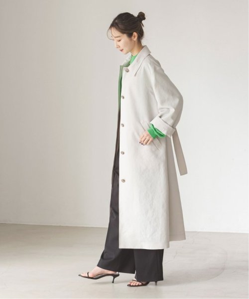 ライトフルクロススタンドカラーロングコート 