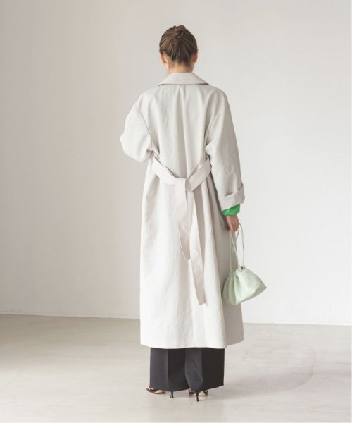 ライトフルクロススタンドカラーロングコート 