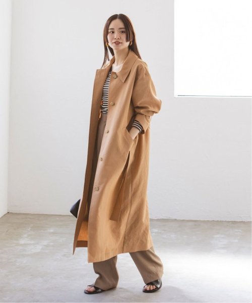 ライトフルクロススタンドカラーロングコート 