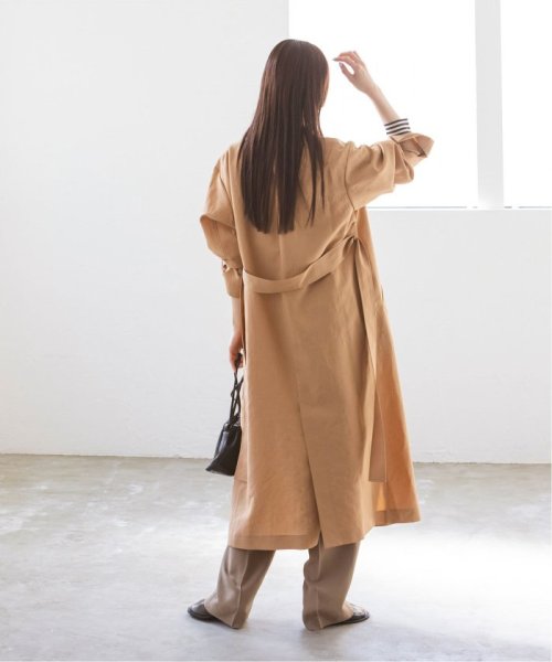 ライトフルクロススタンドカラーロングコート 
