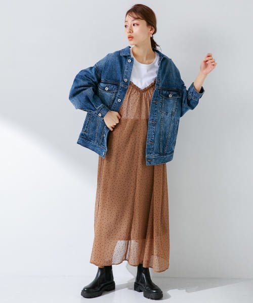 URBAN RESEARCH Sonny Label(アーバンリサーチサニーレーベル)/フロッキードットキャミワンピース/img13