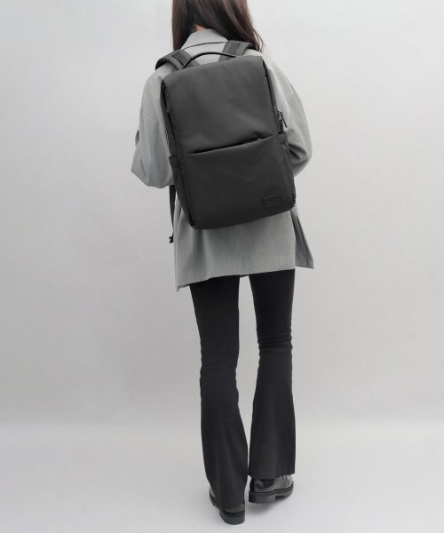 YAKPAK ヤックパック 撥水加工 ヘザーカラー スクエア ビジネスリュック スマートリュック バックパック 大容量 23L 通勤 通学 ビジネス 仕事 ■Point YAKPAK ヤックパック 撥水加工 通勤 1層目 0cm 2層目 0cm/マチ