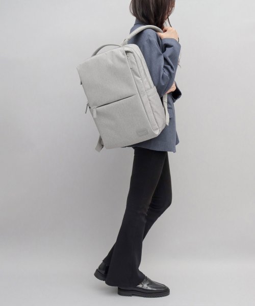 YAKPAK ヤックパック 撥水加工 ヘザーカラー スクエア ビジネスリュック スマートリュック バックパック 大容量 23L 通勤 通学 ビジネス 仕事 ■Point YAKPAK ヤックパック 撥水加工 通勤 1層目 0cm 2層目 0cm/マチ