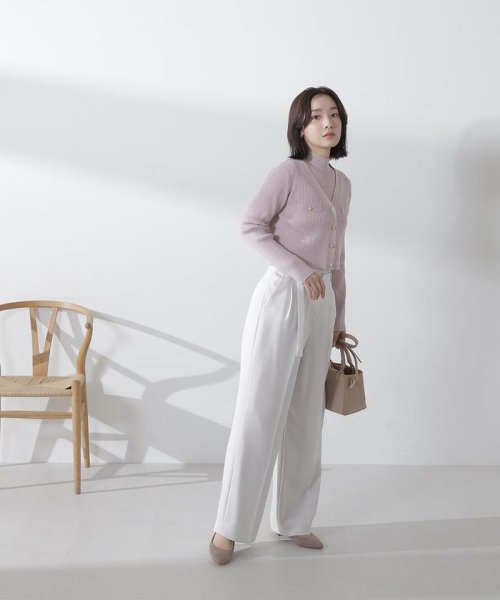 NATURAL BEAUTY BASIC(ナチュラルビューティーベーシック)/ハイネックノースリクロップドアンサンブル　24SS/img36