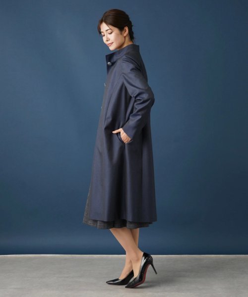 スタンドカラーコート 