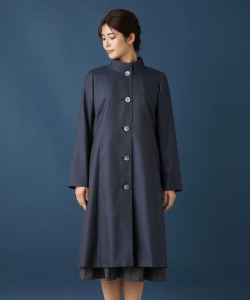 スタンドカラーコート 
