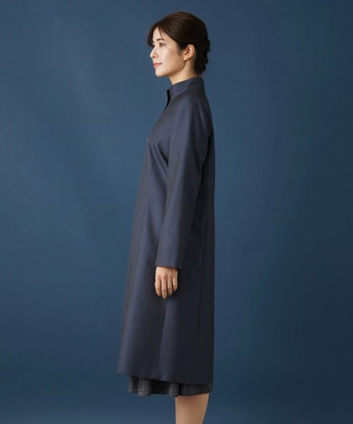 スタンドカラーコート 