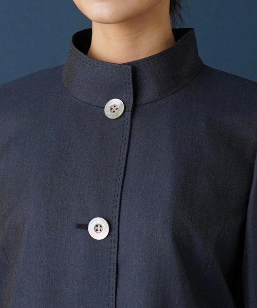 スタンドカラーコート 