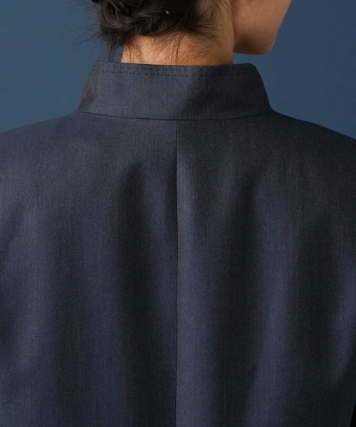 スタンドカラーコート 