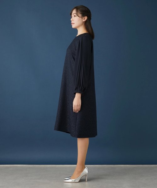 【セレモニー】レース切替サックワンピース【プラス企画】 