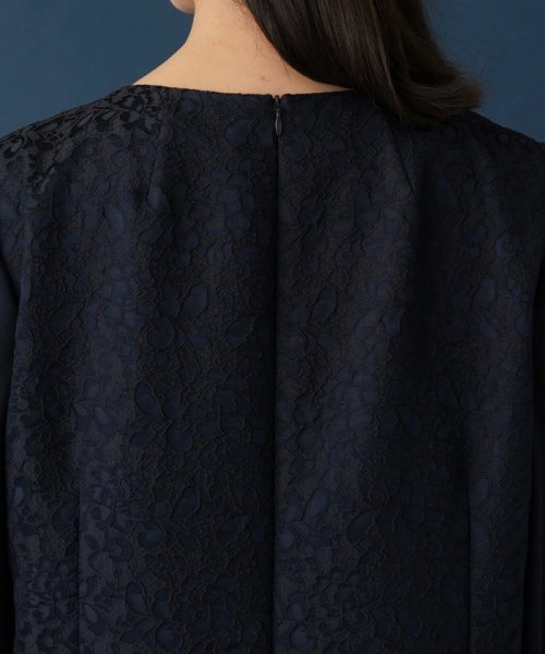 【セレモニー】レース切替サックワンピース【プラス企画】 