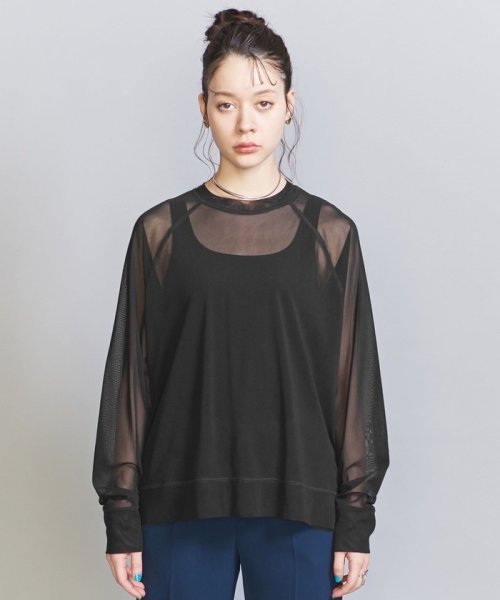 BEAUTY&YOUTH UNITED ARROWS(ビューティーアンドユース　ユナイテッドアローズ)/ポリエステルチュール ラグランスリーブ プルオーバー/img08