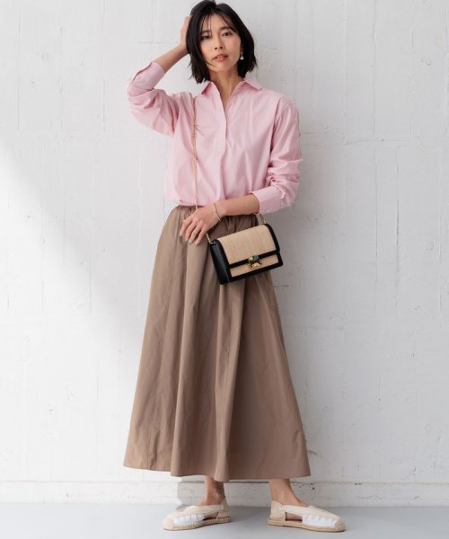 【洗える】ルミエールタフタ フレアスカート 