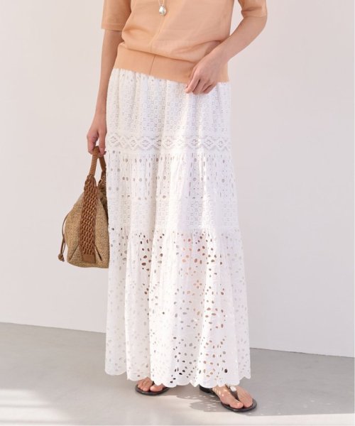 《WEB限定/追加3》コットンレースティアードスカート 品番：23060900080020 こちらの商品は