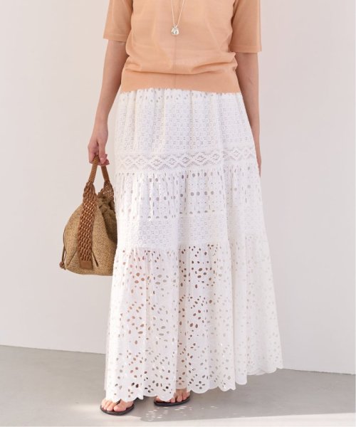 《WEB限定/追加3》コットンレースティアードスカート 品番：23060900080020 こちらの商品は