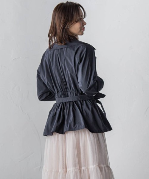 ファリーロ撥水ショートトレンチ≪手洗い可能≫ 