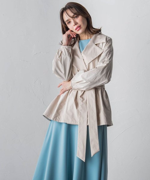 ファリーロ撥水ショートトレンチ≪手洗い可能≫ 