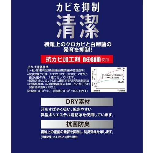 manzoku(満足)/福助 公式 ソックス クルー丈 メンズ 満足 平無地 5本指 DRY素材 つま先かかと補強 口ゴムゆったり 抗菌防臭 メンズ 紳士 男性 fukuske フクス/img05