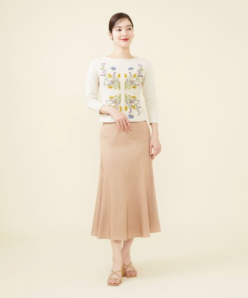 スプリングフラワー刺繍コットンプルオーバー 