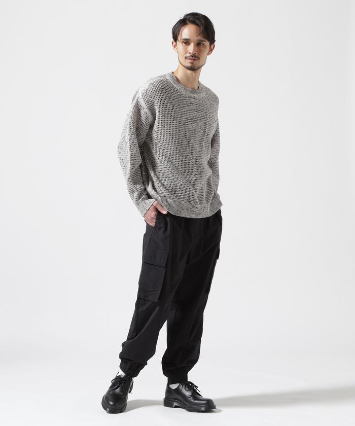 YOKE/ヨーク/MESH KNITTED CREWNECK SWEATER 【オンライン ショップ】