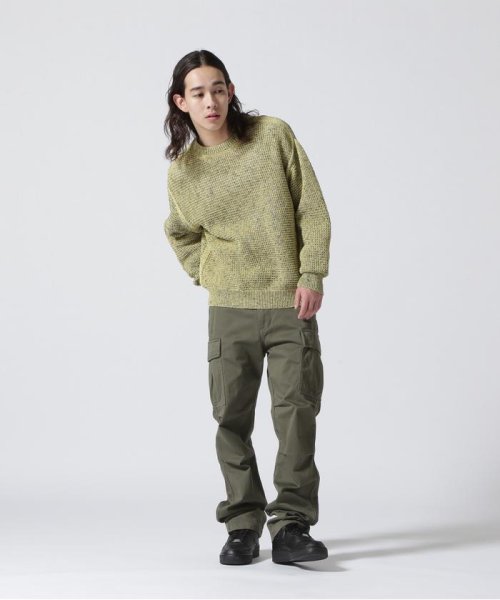 YOKE/ヨーク/MESH KNITTED CREWNECK SWEATER KNITTED CREWNECK