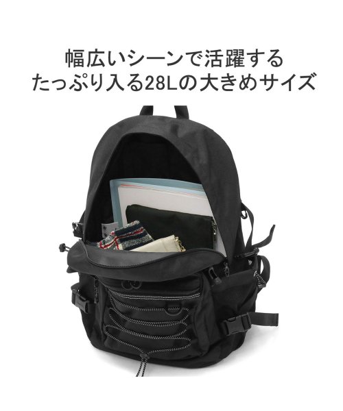 X-girl(エックスガール)/エックスガール リュック 通学 X－girl リュックサック 軽量 おしゃれ A4 28L BUNGEE CORD BACKPACK 105234053005/img04