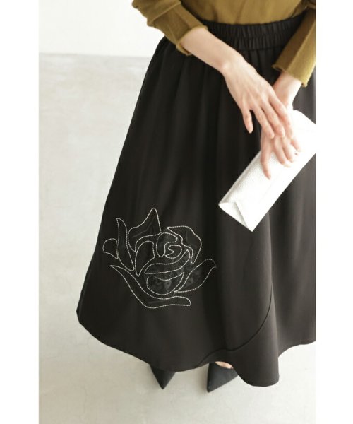 CAWAII(カワイイ)/ステッチ刺繍のバラが咲くミディアムスカート/img06