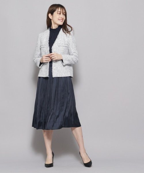 【ツィードジャケット／オンオフ可】着回ししやすい！オンオフで活躍するツィードジャケット 