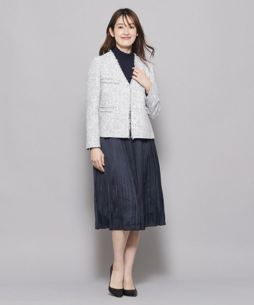 【ツィードジャケット／オンオフ可】着回ししやすい！オンオフで活躍するツィードジャケット 