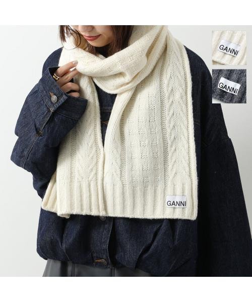GANNI マフラー Cable Scarf ケーブルスカーフ A5113 A5364 5888 Cable GANNI マフラー Scarf ケーブルスカーフ A5113 A5364