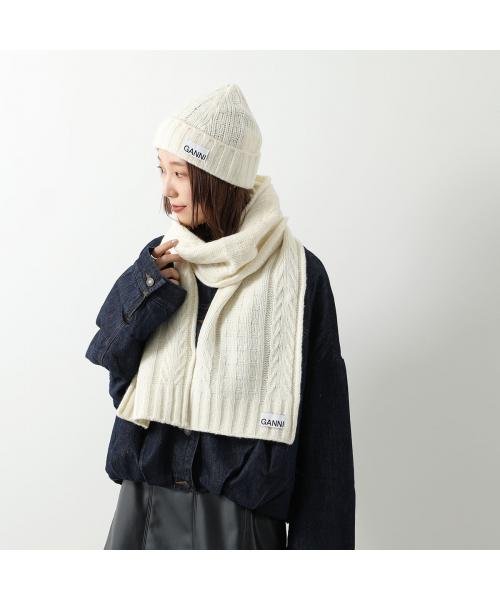 GANNI マフラー Cable Scarf ケーブルスカーフ A5113 A5364 5888 Cable GANNI マフラー Scarf ケーブルスカーフ A5113 A5364