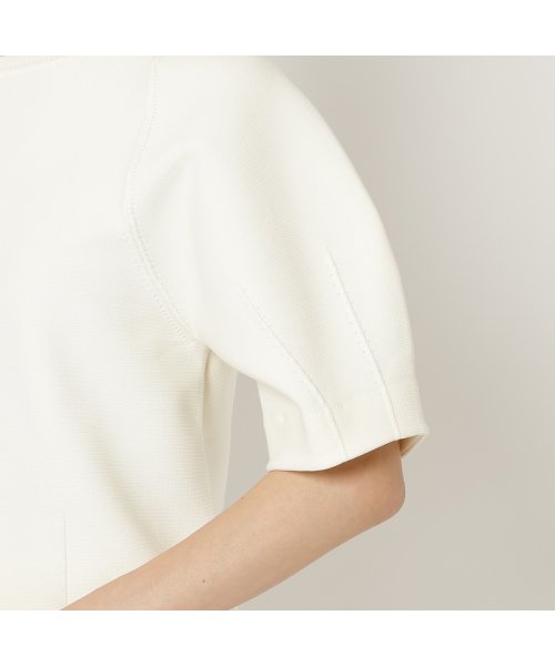 ボートネックフリルニット 商品説明〈Design〉・タックを取った立体的なニット袖・鎖骨周りを美しく見せるボートネック・ボリュームのあるアシンメトリーなフリルがモードな印象・袖のフリルはボタンで取外し可・パンツで G1381292672 (10560円)