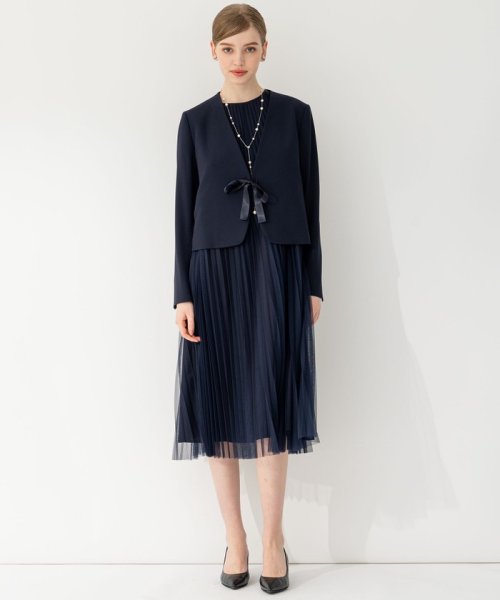 【APPLAUDIR】クリアジョーゼット 3WAYコンパクトジャケット APPLAUDIR 品番 クリアジョーゼット アプロディール ドレス OPAPSA0727