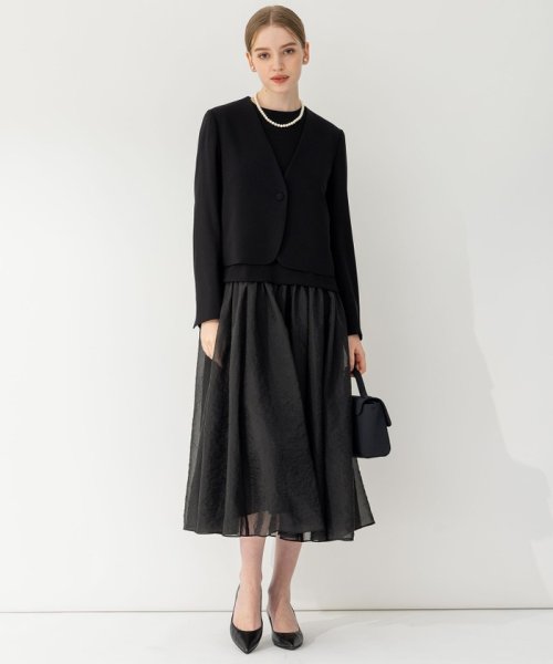 【APPLAUDIR】クリアジョーゼットコンビ ドレス APPLAUDIR 品番 アプロディール クリアジョーゼット OPAPSA0727