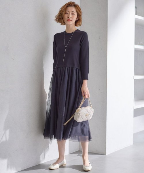 洗える】チュールコンビ ワンピース(505896138)｜阪急百貨店公式通販  